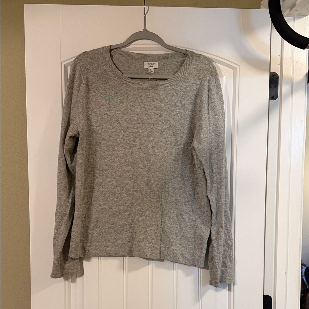 J. Crew Heather Gray Teddie Sweater